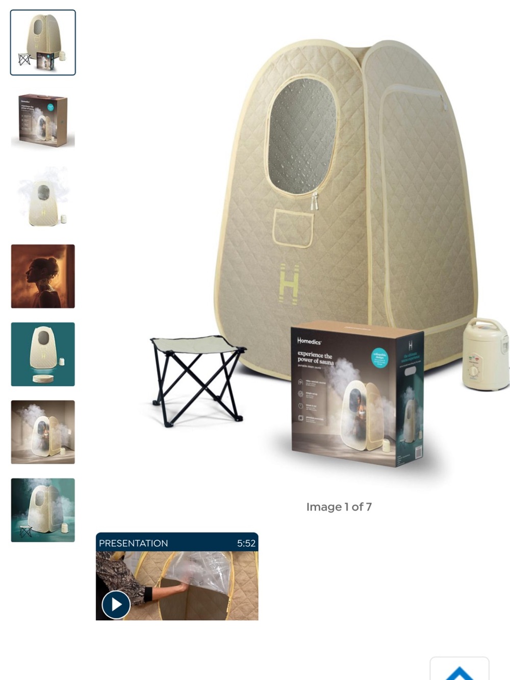 Answer for subcategory Excellent HoMedics Portable Steam Sauna Tent